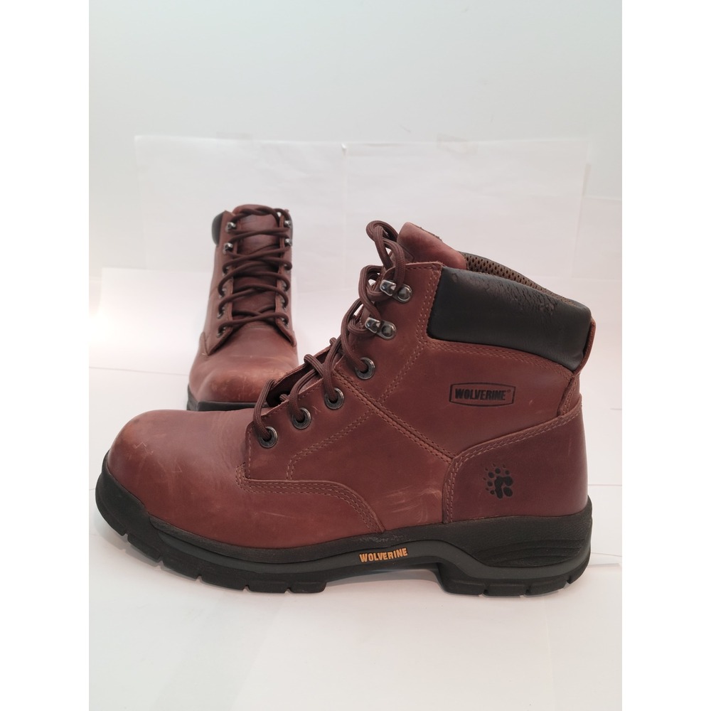 Wolverine Work Boots Mens Brown Leather Lace Up Ankle W08906‎ Size 10.5 M